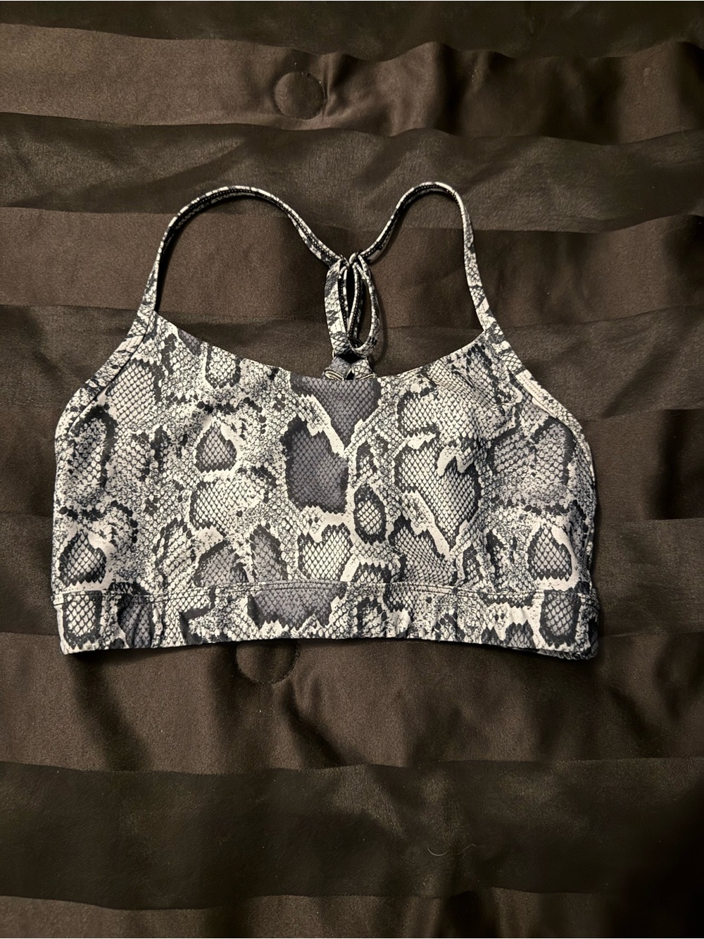 Snake print sports bra